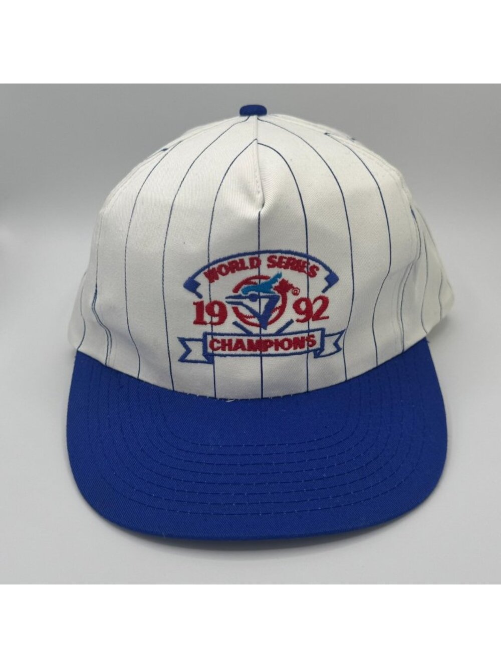 Vintage 1992 Toronto Blue Jays World Series Champions Hat MLB Baseball Pinstripe